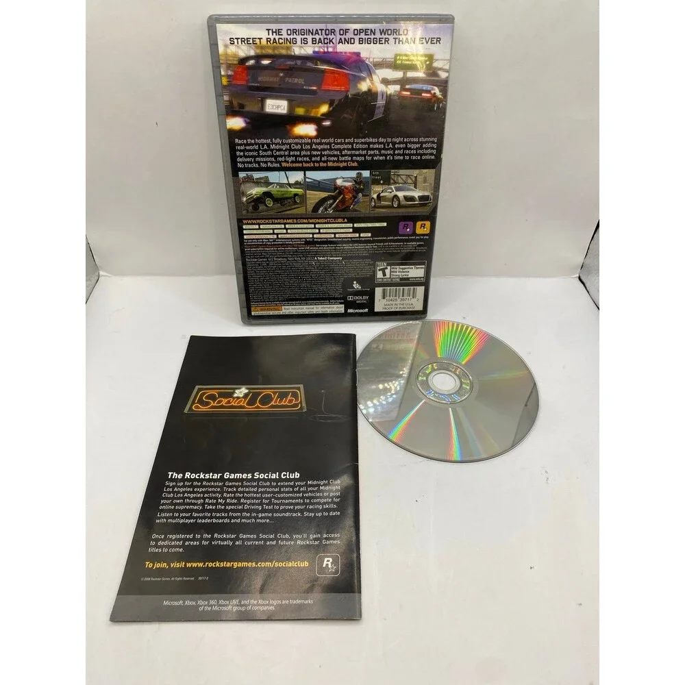 Midnight Club Los Angeles: Complete Edition (Xbox 360, 2009) | CIB, TESTED CLEAN